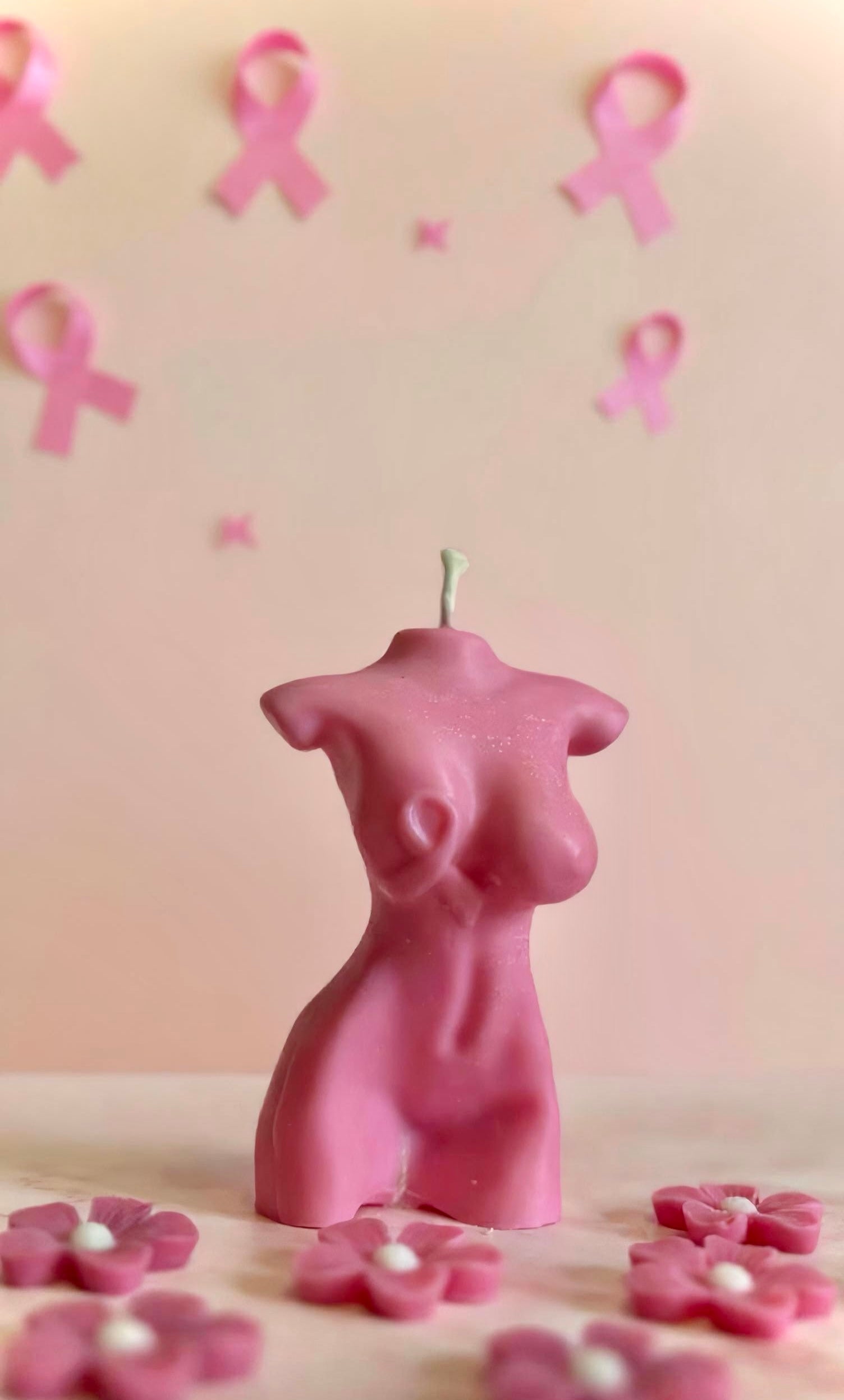 Bougie buste Rose/ Vela busto rosa