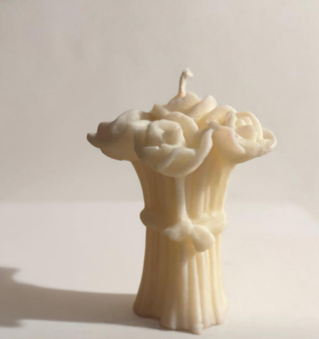 Bougie bouquet de roses/Vela ramo de rosas