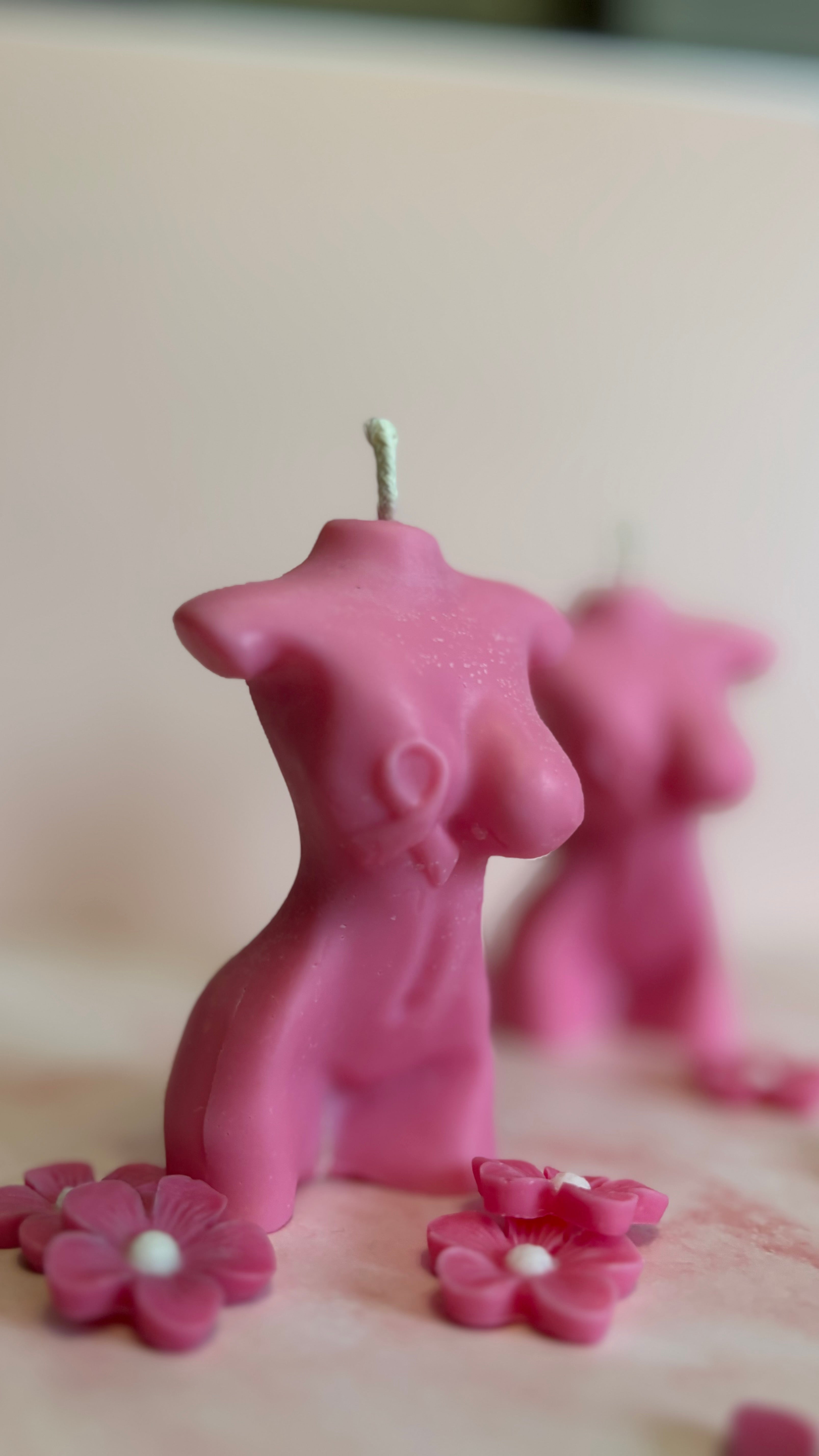 Bougie buste Rose/ Vela busto rosa