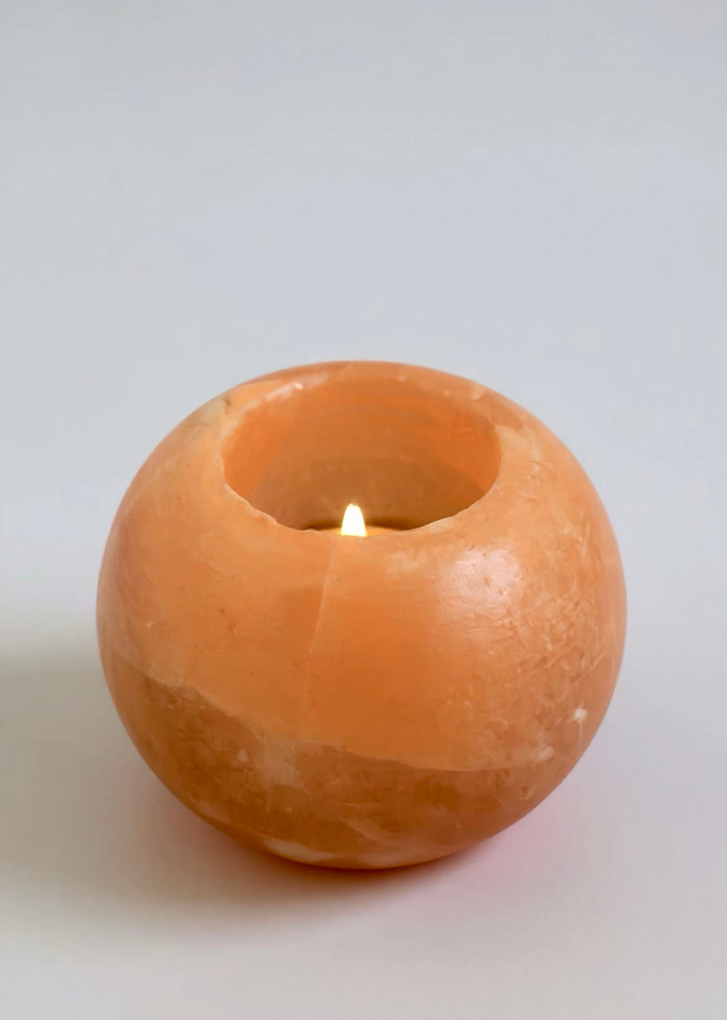 Pack Bougeoir Sphérique en Sel de l’Himalaya 900 g/ Pack candelabro Esférico de Sal del Himalaya 900 g
