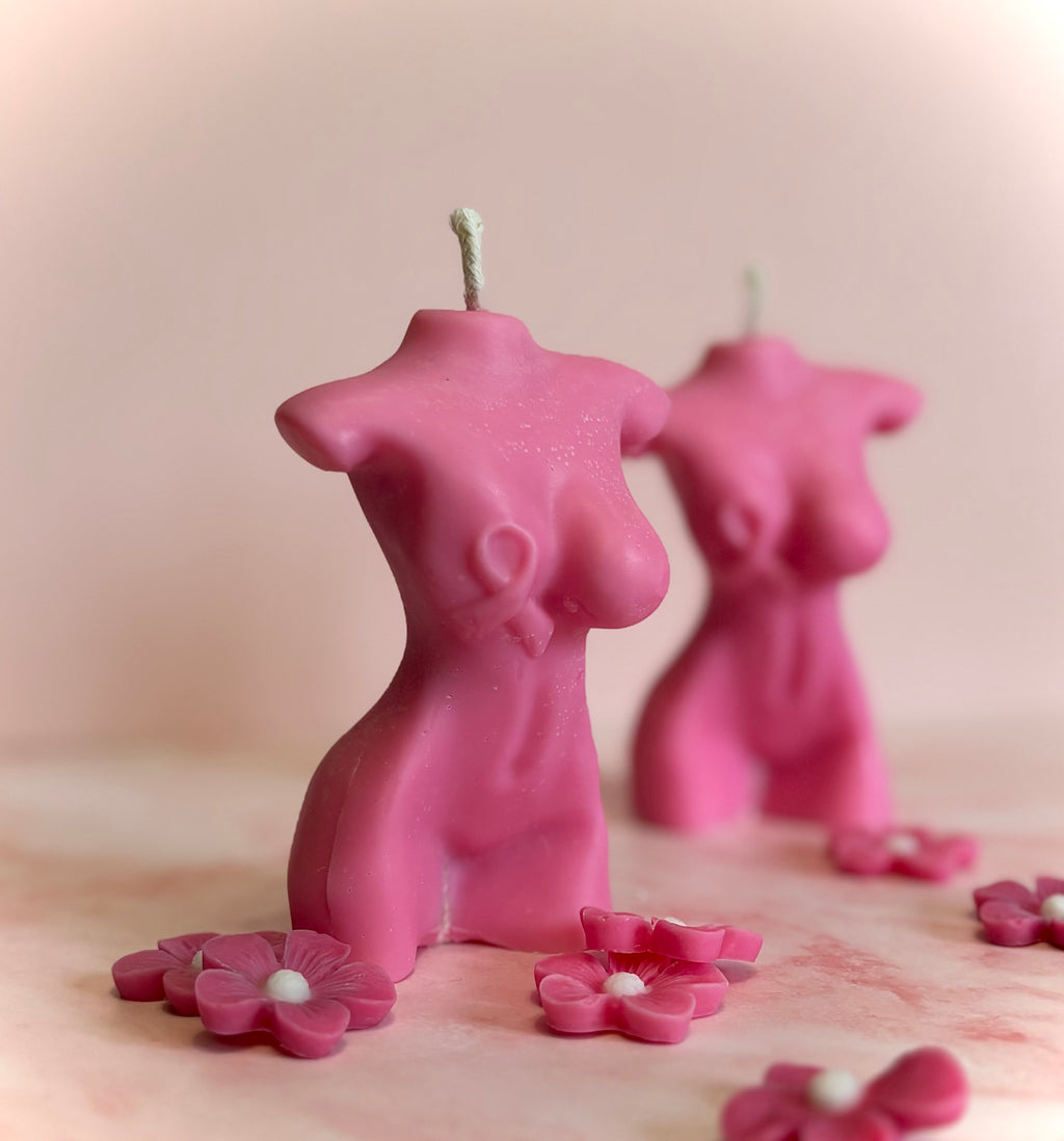 Bougie buste Rose/ Vela busto rosa