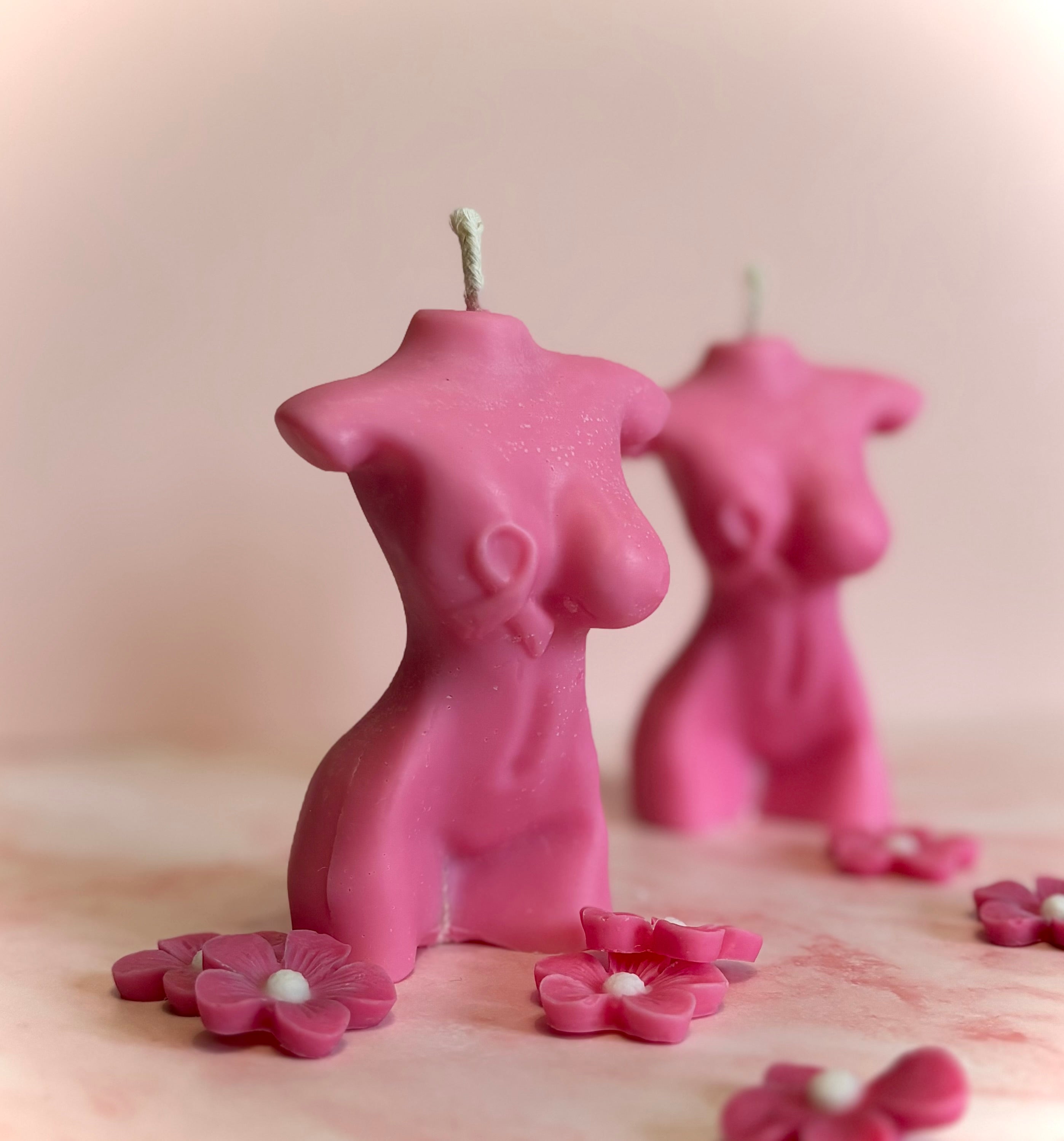 Bougie buste Rose/ Vela busto rosa