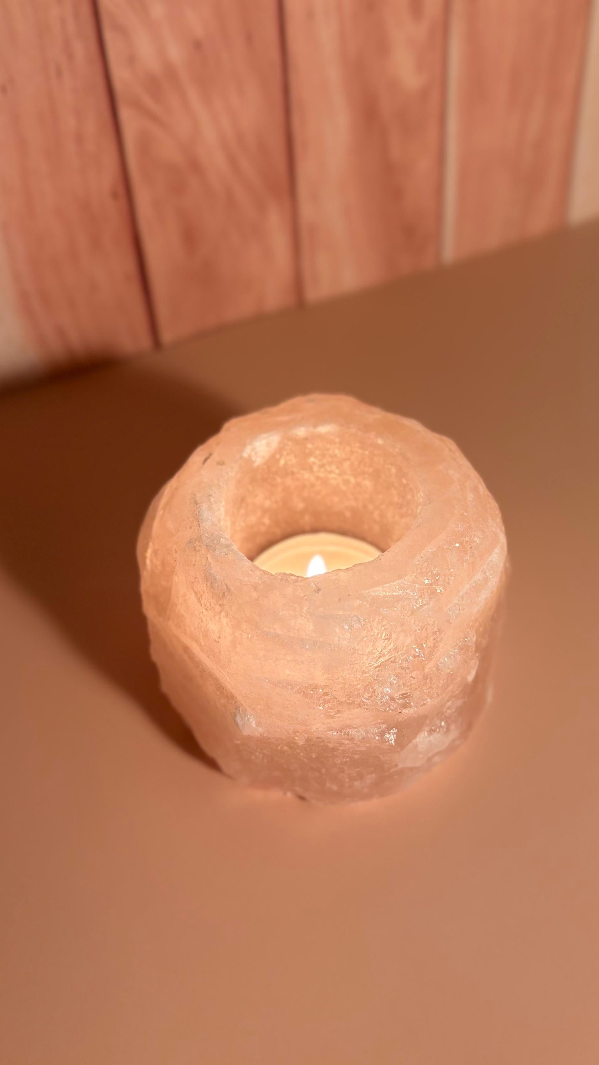 Pack bougeoir 500g de Sel Himalaya/ Pack candelabro Sal del Himalaya