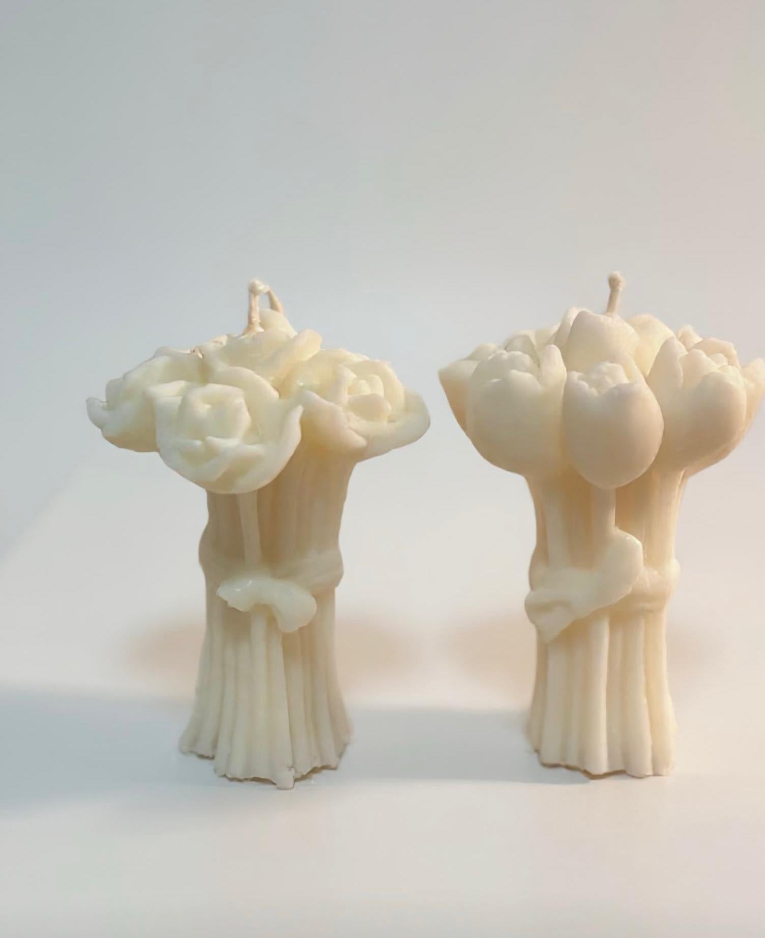 Bougie bouquet de tulipes/Vela ramo de tulipanes